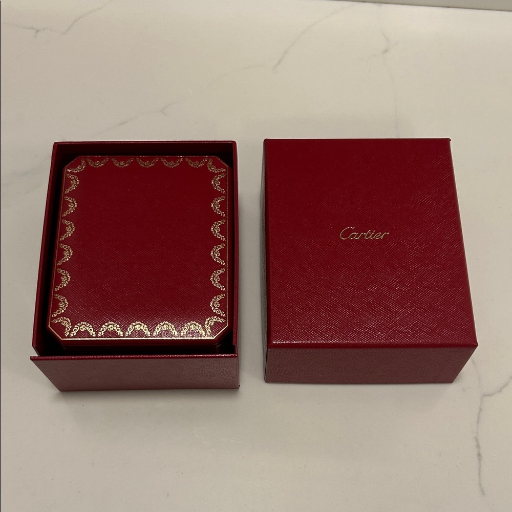Cartier Red Box with Gold Accents